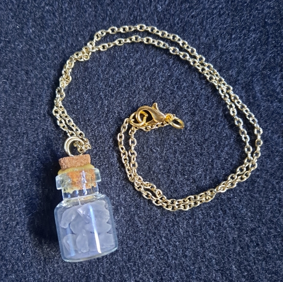 Tiny Glass Bottle Pendant - Picture 5 of 5